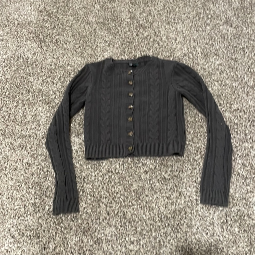 Dark green cropped sweater